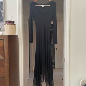 Elegant Black Long Sleeve Dress